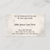 弁護士弁護士レディージャスティスビジネスカード 名刺 (裏面)