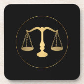 弁護士弁護士ロゴ飲料用コースター コースター (正面)