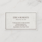 弁護士弁護士ヴィンテージ規模 名刺 (裏面)