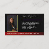 弁護士弁護士写真モダンプロフェッショナル 名刺 (裏面)