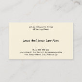 弁護士弁護士名刺 名刺 (裏面)