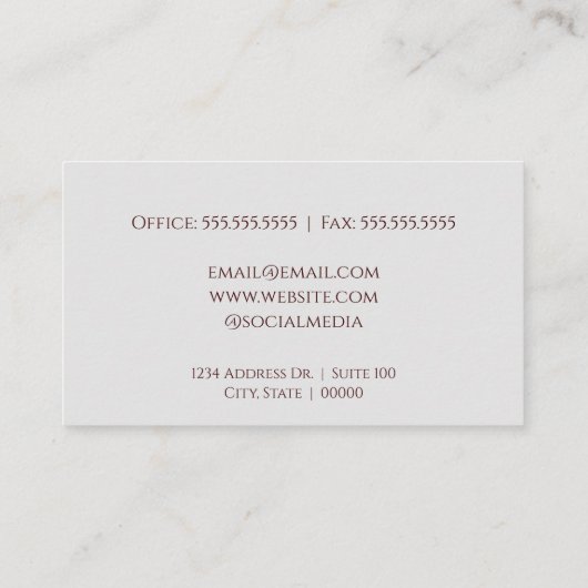 弁護士弁護士名刺 名刺 (裏面)