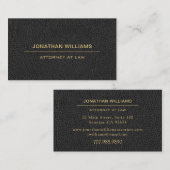 弁護士弁護士法レザーフェイク金ゴールドブラック 名刺 (正面/裏面)