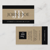 弁護士弁護士法人モノグラムテクスチャタン 名刺 (正面/裏面)