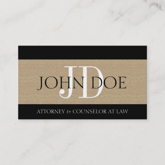 弁護士弁護士法人モノグラムテクスチャタン 名刺 (正面)