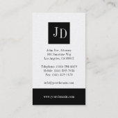 弁護士弁護士法会社モノグラム金ゴールド紙 名刺 (裏面)