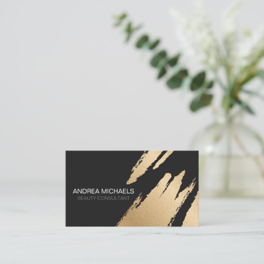 弁護士弁護士法律法はっきりした黒金ゴールド 名刺 (スタンド正面)