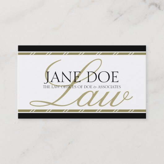 弁護士弁護士法律顧問法事務所金ゴールド 名刺 (正面)