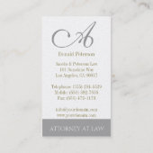 弁護士弁護士法律顧問法事務所 名刺 (裏面)