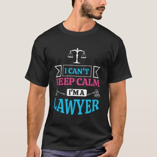 弁護士弁護士法私は落ち着けな保い法律 Tシャツ (正面)