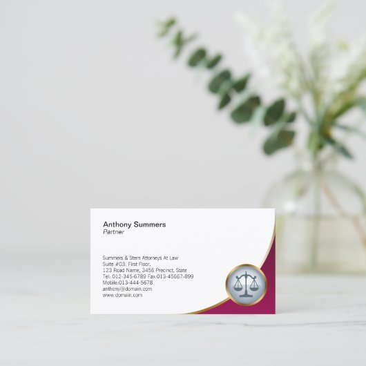 弁護士弁護士法 名刺 (スタンド正面)