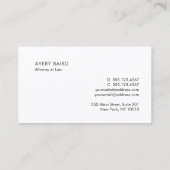 弁護士弁護士白黒 名刺 (裏面)