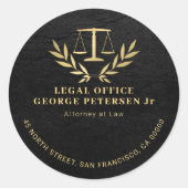 弁護士弁護士規模差出人住所 ラウンドシール (正面)