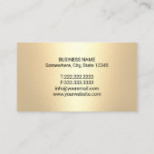 弁護士弁護士金ゴールドラベルブラックグリッター 名刺 (裏面)