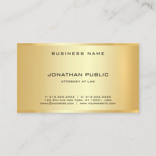 弁護士弁護士金ゴールドルックテンプレート法律事務所 名刺 (裏面)
