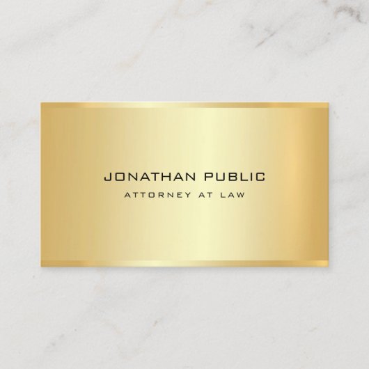 弁護士弁護士金ゴールドルックテンプレート法律事務所 名刺 (正面)