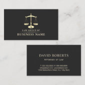 弁護士弁護士金ゴールド司法の尺度 名刺 (正面/裏面)