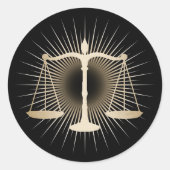 弁護士弁護士金ゴールド法規エレガント格 ラウンドシール (正面)