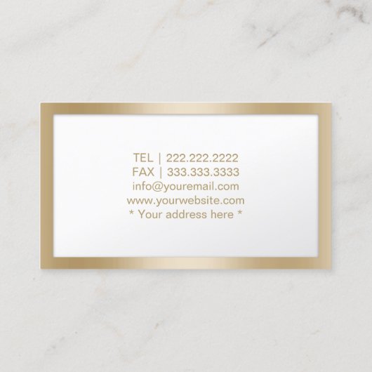 弁護士弁護士金箔モダン法規 名刺 (裏面)