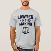 弁護士志望者向けの法的なタイポグラフィ Tシャツ (正面)
