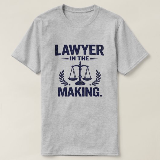 弁護士志望者向けの法的アート Tシャツ (デザイン正面)