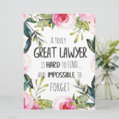 弁護士最高の向けの弁護士ギフト素晴らし引用文 カード (スタンド正面)