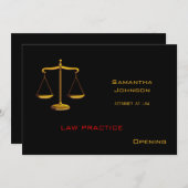 弁護士業の開始発表 案内状 (正面/裏面)
