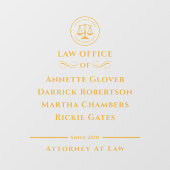 弁護士業 |法律事務所ブラック金ゴールド ウィンドウサイン (シート)