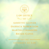 弁護士業 |法律事務所ブラック金ゴールド ウィンドウサイン (シート3)