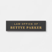 弁護士業 |法律事務所ブラック金ゴールド サインプレート (正面)