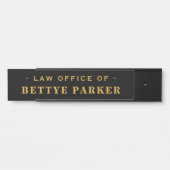 弁護士業 |法律事務所ブラック金ゴールド サインプレート (正面)