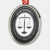 弁護士正義のはかりで測| メタルオーナメント (左)