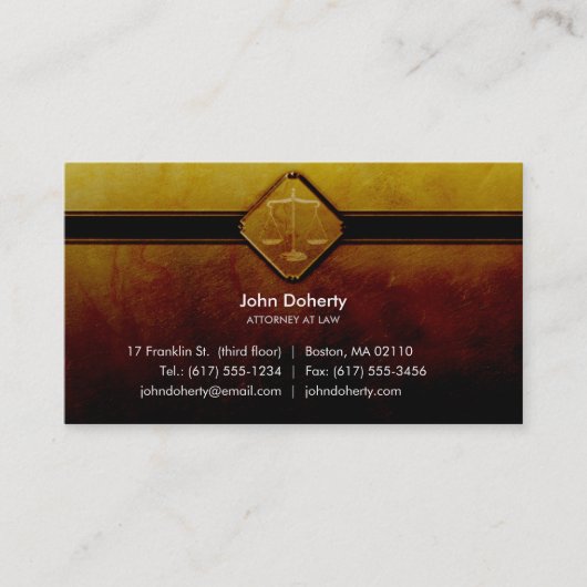 弁護士正義のはかりで測| 名刺 (正面)