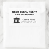 弁護士法アドバイス広告のシール 長方形シール (バッグ)