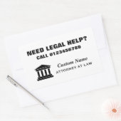 弁護士法アドバイス広告のシール 長方形シール (封筒)