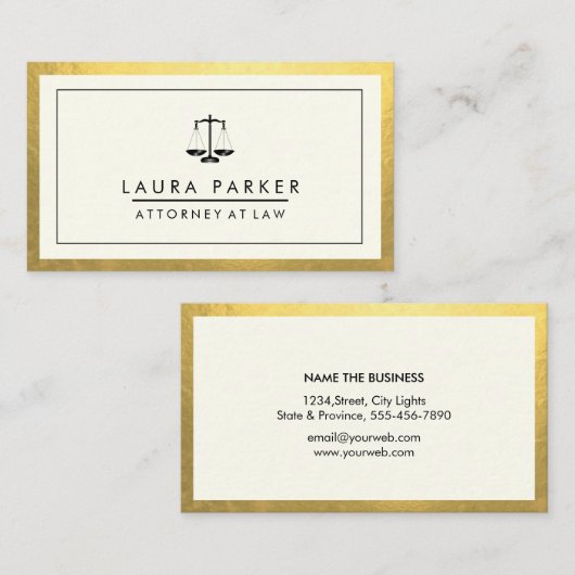 弁護士法務金ゴールド規模プロフェッショナル  名刺 (正面/裏面)