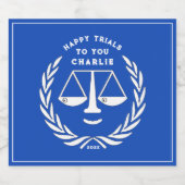 弁護士法学校卒業ワイきらめくンラベル スパークリングワインラベル (シングルラベル)