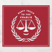 弁護士法学校卒業ワイきらめくンラベル スパークリングワインラベル (シングルラベル)