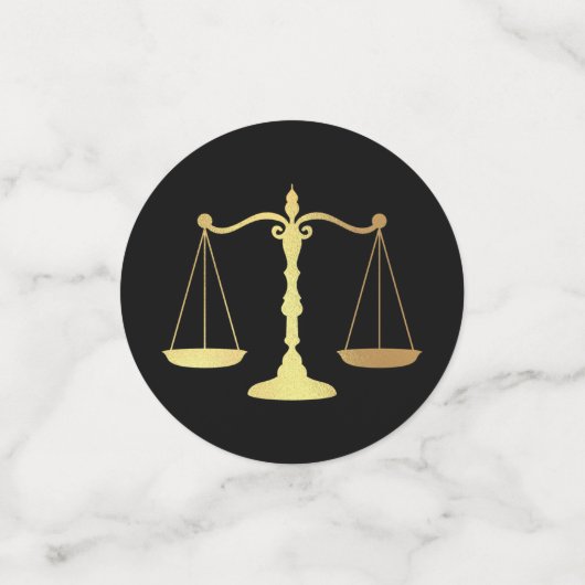 弁護士法学校卒業党ブラック金ゴールド コンフェッティ (スモール正面)