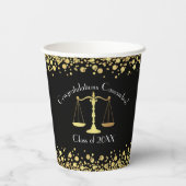 弁護士法学校卒業党ブラック金ゴールド 紙コップ (裏面)