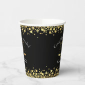 弁護士法学校卒業党ブラック金ゴールド 紙コップ (左)