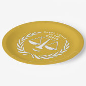 弁護士法学校卒業党紙プレート ペーパープレート (アングル)