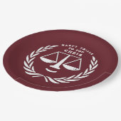 弁護士法学校卒業党紙プレート ペーパープレート (アングル)