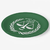 弁護士法学校卒業党紙プレート ペーパープレート (アングル)