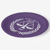 弁護士法学校卒業党紙プレート ペーパープレート (アングル)