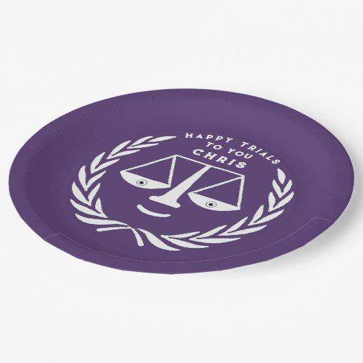 弁護士法学校卒業党紙プレート ペーパープレート (アングル)