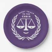 弁護士法学校卒業党紙プレート ペーパープレート (正面)