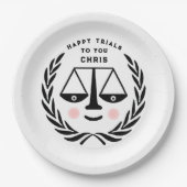 弁護士法学校卒業党紙プレート ペーパープレート (正面)