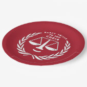 弁護士法学校卒業党紙プレート ペーパープレート (アングル)