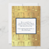 弁護士法学校卒業党金ゴールドネイビーブルー 招待状 (裏面)